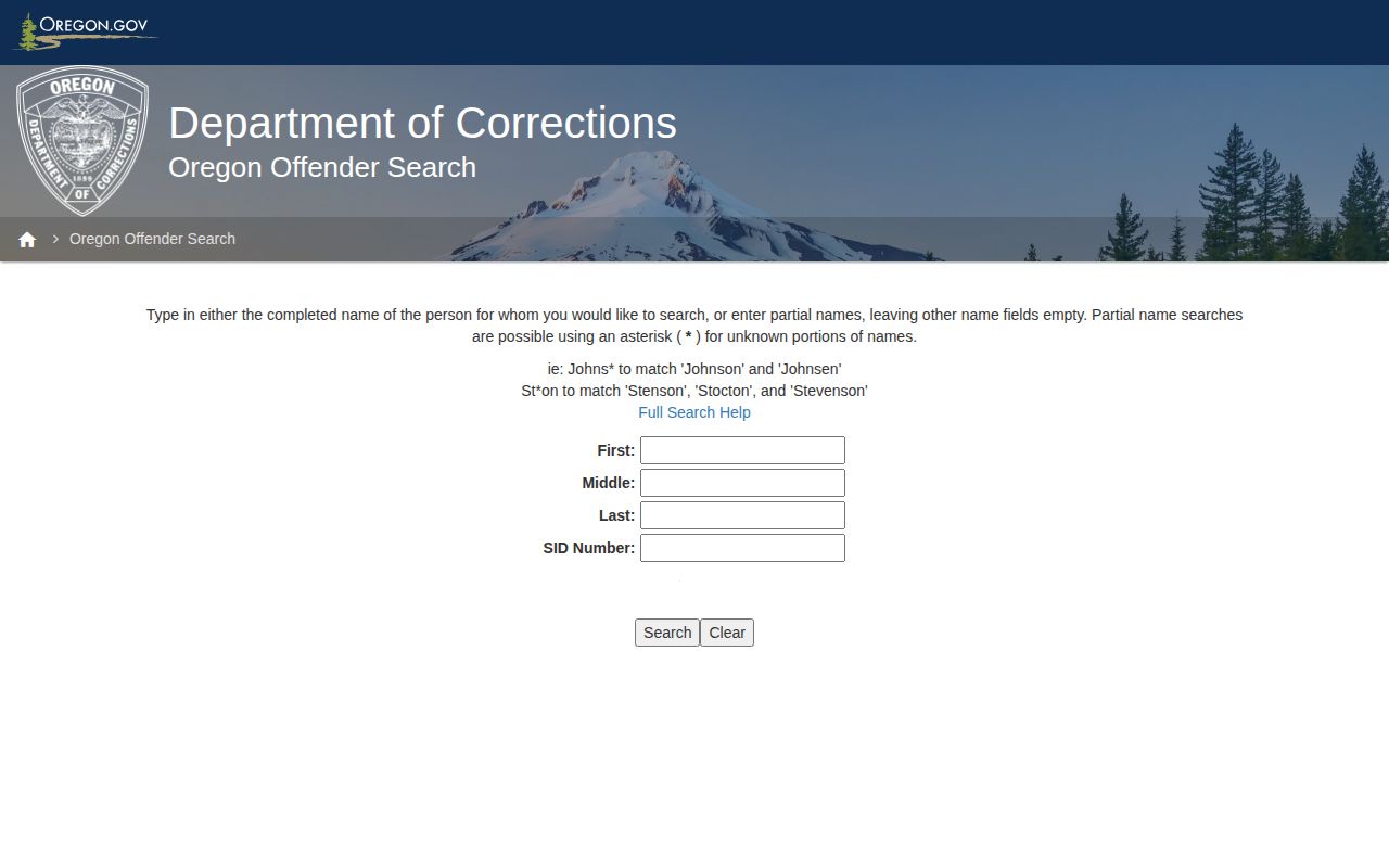 Deschutes County Oregon DOC custody record search